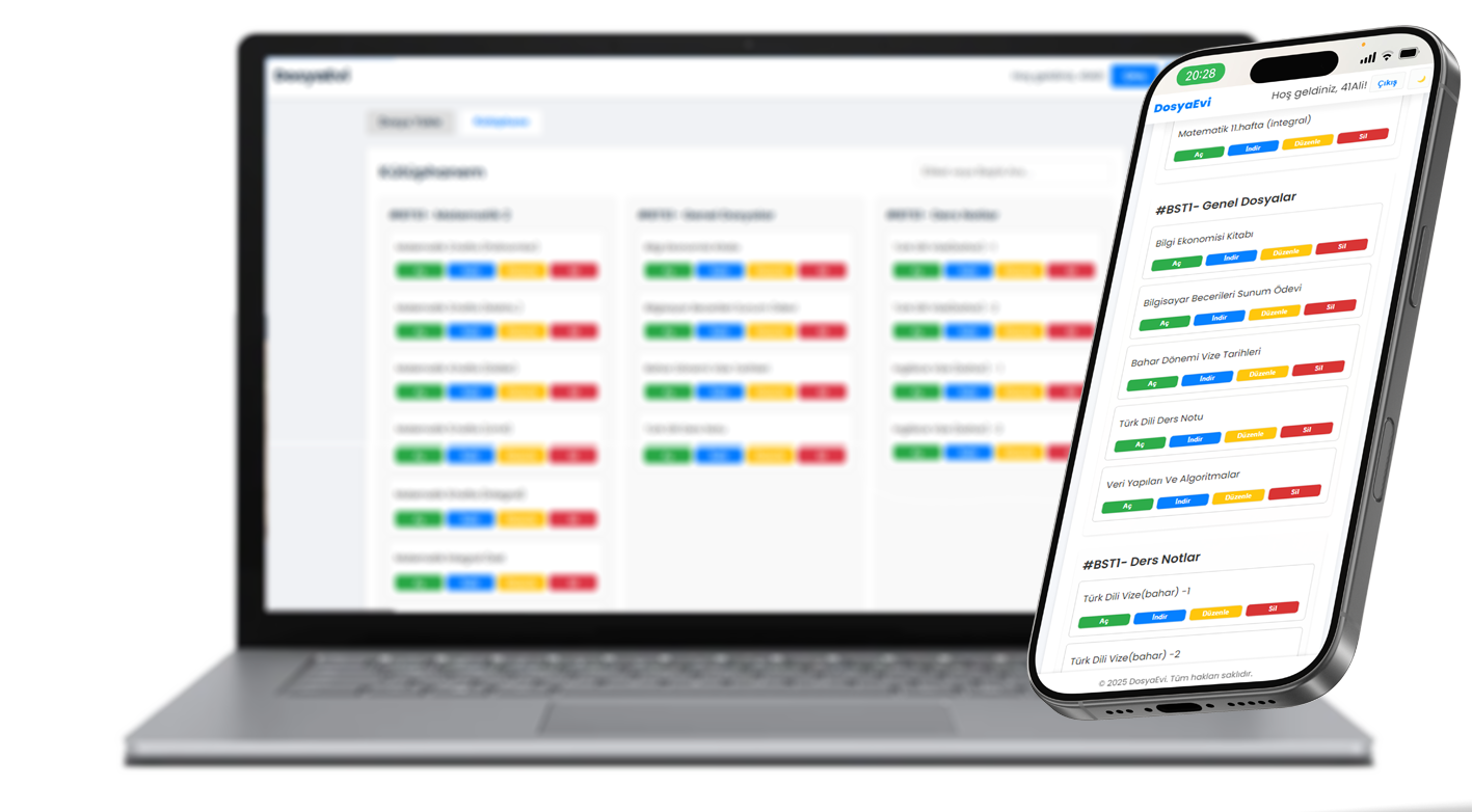 DosyaEvi Arayüz Ekran Görüntüsü